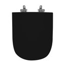 Ver imagem 1 de Assento Sanitário Poliéster para Louça Piano (deca) Slow Close Cromado (reb. Oculto) Ébano Fosco