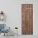 Ver imagem 1 de Kit Porta de Madeira Decorada 215x65cm com Batente de Aço 06cm Gaúcha Mgm