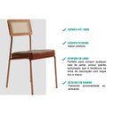 Ver imagem 2 de Kit 4 Cadeiras Sala Jantar 1741 4 Uni Rose/linho Areia/courano Caramelo - Carraro