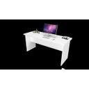 Ver imagem 2 de Escrivaninha/Mesa para Escritório Computador / Notebook 160x60 - Cor: Branco