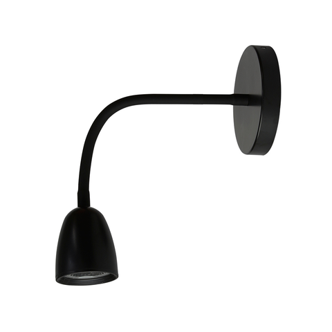 Arandela Taschibra Direct 4W Led Integrado Articulada Preta Bivolt 3000K Luz Quente