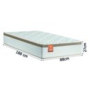 Ver imagem 5 de Cama Box Baú Colchão Solteiro Molas Ensacadas Real 88x188x68cm Linho Branco / Bege Inducol