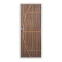 Ver imagem 2 de Kit Porta de Madeira Decorada 215x75cm com Batente de Aço 06cm Gaúcha MGM Abertura Esquerda Marrom/Carvalho Quebec