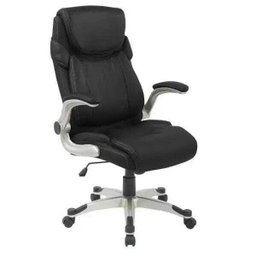 Cadeira Presidente Pelegrin PEL-4209 em Couro Pu Preto - 1