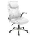 Ver imagem 1 de Cadeira Presidente Pelegrin PEL-4209 em Couro Pu Branca