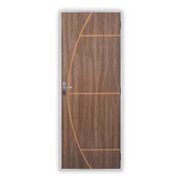 Kit Porta de Madeira Decorada 215x85cm com Batente de Aço 06cm Gaúcha MGM - 2