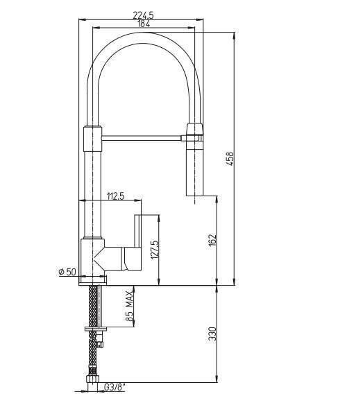 Misturador Monocomando Cozinha Bica Alta Cromado Cox Paini - 2