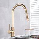 Ver imagem 1 de Torneira Provençal Slim Ouro Escovado Monocomando Touch de Mesa