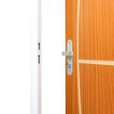 Ver imagem 4 de Kit Porta de Madeira Decorada 215x75cm com Batente de Aço 06cm Gaúcha Mgm Abertura Direita