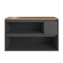 Ver imagem 6 de Balcão Gabinete de Banheiro Suspenso 80cm com 2 Portas e 1 Gaveta Belarus Preto/Grafite