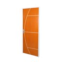 Ver imagem 2 de Kit Porta de Madeira Decorada 215x75cm com Batente de Aço 06cm Gaúcha MGM Abertura Esquerda Marrom/Mogno
