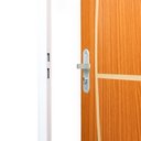 Ver imagem 4 de Kit Porta de Madeira Decorada 215x75cm com Batente de Aço 06cm Gaúcha MGM Abertura Esquerda Marrom/Mogno