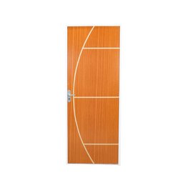Kit Porta de Madeira Decorada 215x85cm com Batente de Aço 06cm Gaúcha MGM - 1
