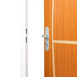 Kit Porta de Madeira Decorada 215x85cm com Batente de Aço 06cm Gaúcha MGM - 4