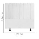 Ver imagem 3 de Cabeceira Estofada Alanis 195CM King Suede Branco - D A DECOR