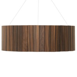 Luminária Decorativa Madeira Pendente Redondo Perequê 45cm - 4
