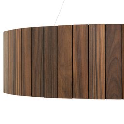 Luminária Decorativa Madeira Pendente Redondo Perequê 45cm - 6