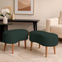 Ver imagem 1 de Kit 02 Puff Orgânico Curvo Feijão para Sala e Quarto Recepção Clínica e Escritório Suede