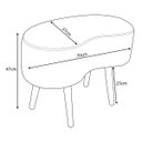 Ver imagem 5 de Kit 02 Puff Orgânico Curvo Feijão para Sala e Quarto Recepção Clínica e Escritório Suede