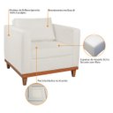Ver imagem 4 de Kit 2 Poltronas Decorativa Europa Bouclé - Doce Sonho Móveis