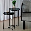 Ver imagem 1 de Conjunto de Mesa Lateral Áquila - Preta