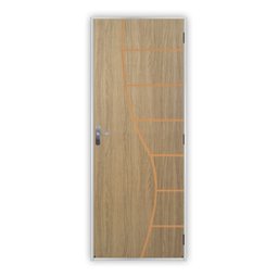 Kit Porta de Madeira Decorada 215x75cm com Batente de Aço 6cm Cantareira MGM - 2