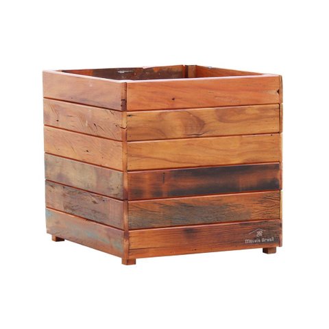 Vaso Cachepot 50 x 50 cm Madeira Maciça