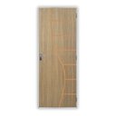 Ver imagem 2 de Kit Porta de Madeira Decorada 215x85cm com Batente de Aço 6cm Cantareira Mgm Abertura Direita