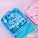 Ver imagem 2 de Kit Acessórios Bebê 13 Pçs Bolsa Higiene Unhas Cabelo (azul)