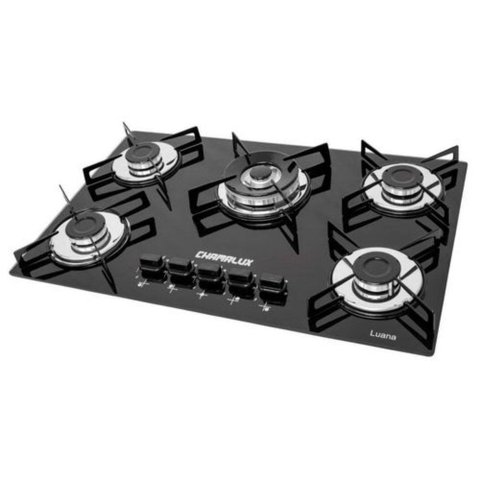 Cooktop Chamalux Tripla Chama 5 Bocas com Acendimento Automático Preto - Bivolt
