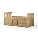 Ver imagem 2 de Cama Solteiro com 04 Gavetas e 01 Porta Funcional de Madeira Maciça - Cera
