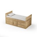 Ver imagem 5 de Cama Solteiro com 04 Gavetas e 01 Porta Funcional de Madeira Maciça - Cera