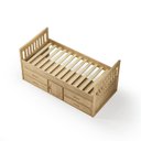 Ver imagem 4 de Cama Solteiro com 04 Gavetas e 01 Porta Funcional de Madeira Maciça - Cera