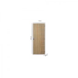 Kit Porta de Madeira Decorada 215x75cm com Batente de Aço 06cm Cantareira MGM - 3