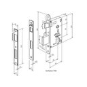 Ver imagem 2 de Fechadura Vert2 55mm Externa Zamak 1750 Cromada Fechadura Vert2 Externa Zamak 1750 Cromado