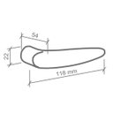 Ver imagem 3 de Fechadura Vert2 55mm Externa Zamak 1750 Cromada Fechadura Vert2 Externa Zamak 1750 Cromado
