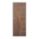 Ver imagem 2 de Kit Porta de Madeira Decorada 215x75cm com Batente de Aço 06cm Cantareira Mgm Abertura Esquerda