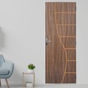 Ver imagem 1 de Kit Porta de Madeira Decorada 215x85cm com Batente de Aço 06cm Cantareira Mgm