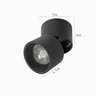 Spot de Sobrepor Led Alny Redondo 3000k 10w Bivolt Preto - Nordecor 2135 - 2