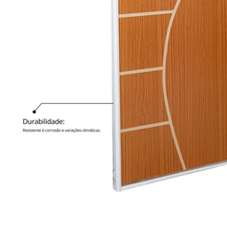 Kit Porta de Madeira Decorada 215x75cm com Batente de Aço 6cm Cantareira MGM - 9