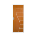 Ver imagem 2 de Kit Porta de Madeira Decorada 215x75cm com Batente de Aço 6cm Cantareira MGM Abertura Direita Marrom/Mogno