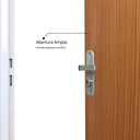 Ver mais imagens de Kit Porta de Madeira Decorada 215x75cm com Batente de Aço 6cm Cantareira MGM Abertura Direita Marrom/Mogno