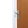 Kit Porta de Madeira Decorada 215x75cm com Batente de Aço 6cm Cantareira MGM - 5