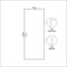 Kit Porta de Madeira Decorada 215x75cm com Batente de Aço 6cm Cantareira MGM - 3