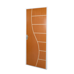 Kit Porta de Madeira Decorada 215x75cm com Batente de Aço 6cm Cantareira MGM - 4