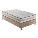 Ver imagem 1 de Cama Box Solteiro: Colchão Espuma D33 Paropas Pasquale Plus + Base CRC Rústico Clean(88x188)