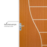 Kit Porta de Madeira Decorada 215x75cm com Batente de Aço 6cm Cantareira MGM - 11
