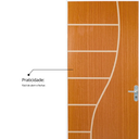 Ver mais imagens de Kit Porta de Madeira Decorada 215x85cm com Batente de Aço 06cm Cantareira MGM Abertura Esquerda