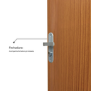 Ver imagem 2 de Kit Porta de Madeira Decorada 215x85cm com Batente de Aço 06cm Cantareira MGM