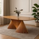 Ver imagem 1 de Mesa de Jantar com Base Escultural 1,80x90 Opala Harmonia